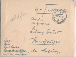 SS-Feldpostbrief Mit Inhalt, SS-Mann Kurt Bauer SS-Regiment Der Führer, Graz 1940 An Seinen Vater SS-Hauptsturmführer Lu - Autres & Non Classés