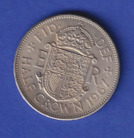 Großbritannien Kursmünze Half Crown 1967  Wappen - Autres & Non Classés