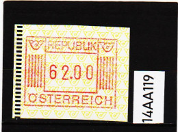 14AA/119  ÖSTERREICH 1983 AUTOMATENMARKEN  A N K  1. AUSGABE  62,00 SCHILLING   ** Postfrisch - Automatenmarken [ATM]