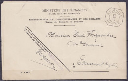 Imprimé "Ministère Des Finances" En Franchise Càd Fortune Octogon. "SOIGNIES /29 III 1919/ CAISSE" Pour ECAUSSINNES D'EN - Fortune (1919)