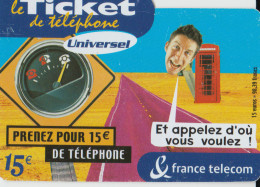 TC24 - TICKET TELEPHONE UNIVERSEL, Pour 1 € - Mobicartes (recharges)