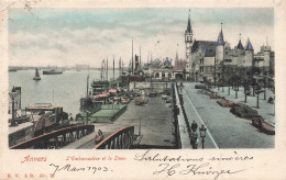 BELGIQUE - Anvers - Vue Sur L'embarcadère Et Le Steen - Colorisé - Carte Postale Ancienne - Antwerpen