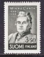 1944. Finland. Minna Canth (1844-1897), Author. MNH. Mi. Nr. 282 - Unused Stamps