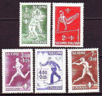 1945. Finland. Sports. MNH. Mi. Nr. 286-90 - Neufs