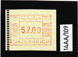 14AA/109  ÖSTERREICH 1983 AUTOMATENMARKEN 1. AUSGABE  57,00 SCHILLING   ** Postfrisch - Machine Labels [ATM]