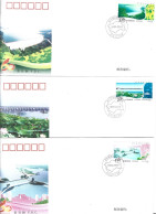 CHINE. Timbres De 2010 Sur 3 Enveloppes 1er Jour. Barrages. - Wasser