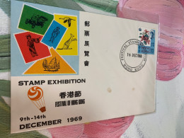 Hong Kong Stamp FDC 1969 Stamp Exhibition - Brieven En Documenten
