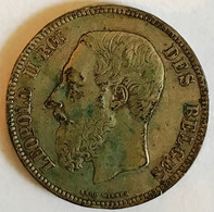 5 Francs Leopold II 1868 - Position B - TB/TTB - 5 Francs