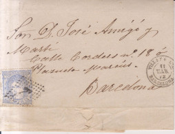 Año 1870 Edifil 107 Alegoria Envuelta Matasellos Rombo Villanueva Y La Geltru Barcelona Pablo Anet - Briefe U. Dokumente