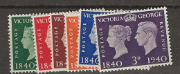 1940 MNH Great Britain Mi 215-20 Postfris** - Unused Stamps