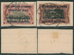 Ruanda-Urundi - N°32/33 Sur Fragment Obl Double Cercle "Tabora" - Usati