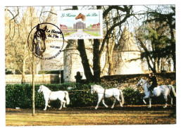 Carte Maximum Corrèze 1er Jour Le Haras Du Pin Arnac Pompadour  Orne Tête De Cheval - Lots & Serien