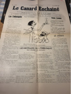 LE CANARD ENCHAINE 1915 /EMBUSQUES/ ACADEMICIENS /PRISONNIERS  //FAC SIMILE - Testi Generali
