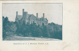 Canada Nouvelle écosse Residence Of A J Moxham Cape Breton Sydney 1898 - Cape Breton