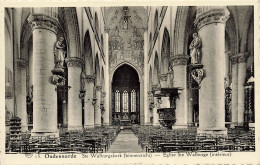 BELGIQUE - Oudenaarde - St Walburgakerk (binnenzicht) - église Ste Walburge (intérieure) - Carte Postale Ancienne - Oudenaarde