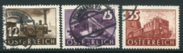 AUSTRIA 1937 Railway Centenary Used.  Michel 646-48 - Gebraucht