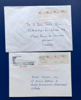 PORTUGAL, FRANQUICIA, 2 SOBRES POSTAL A ESPAÑA - Used Stamps