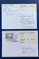 PORTUGAL, FRANQUICIA, 2 SOBRES POSTAL A ESPAÑA Y ALEMANIA - Oblitérés