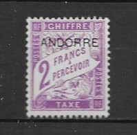 Andorre Fr Taxe No 7 , Neuf , ** , Sans Charniere , Ttb . - Nuovi