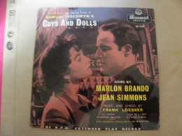 MARLON BRANDO & Jean Simmonds Guys And Dolls - (1956) 45 Tour OE 9241 - Musicals