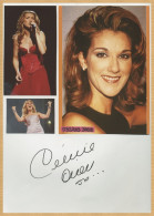 Celine Dion - Canadian Singer - Rare Signed Photo Montage - Paris 90s - COA - Sänger Und Musiker