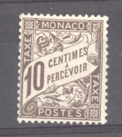 Monaco  -  Taxe  :  Yv  4  *   Signé - Taxe