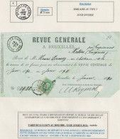 TP 30 S//Reçu De 12,00 Frs établi à BXL Dépôt BXL (LUX) 31/1/1880 > Encaissement à Gerpinnes Obl. 1/2/1880 - Poste Rurale