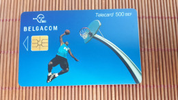 Phonecard Sport Basketbll Belgium 500 BEF  Low Issue  Used Rare - Avec Puce