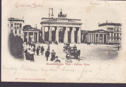 Deutsches Reich PPC Gruss Aus Berlin Brandenburger Thor Pariser Platz. Lautz & Isenbeck BERLIN 1901 FREDERIKSBORG (Arr.) - Brandenburger Door