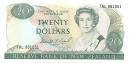 New Zealand 20 Dollars ND 1985-1989 QEII P-173 Brash Sign AUNC - Nieuw-Zeeland