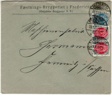 DENMARK 1899 LETTER SENT FROM FREDERICIA TO CHEMNITZ - Covers & Documents