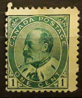 CANADA 1903 King Edward VII , Yvert 78, 1 C Vert Neuf (*) MNG, TB Cote 18 E - Neufs