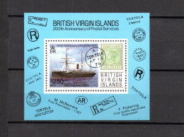 Virgin Islands 1987 Sheet Boats/Ships/Schiffe/Post Stamp (Michel Block 45) MNH - Britse Maagdeneilanden