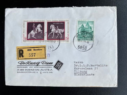 AUSTRIA 1973 REGISTERED LETTER DORNBIRN TO TILBURG 30-01-1973 OOSTENRIJK OSTERREICH EINSCHREIBEN - Storia Postale