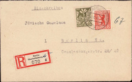 604002 | Einschreiben, Brief 1945 An Die Jüdische Gemeinde In Der Oranienburgerstrasse, Charlottenburg ; Berlin (W - Nooduitgaven Amerikaanse Zone