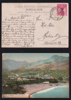Portugal FUNCHAL 1912 Picture Postcard To BERLIN Germany Madeira Villa De Machico - Funchal