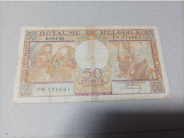 Billete Bélgica De 50 Francos, Año 1956 - A Identifier
