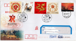 Lettre France ==> France  "Année Du Dragon 2024" Du 06/02/2024 - Chines. Neujahr