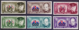 In Memory Of Sir Winston Churchill, Literature, Great Mason, Freemason, Freemasonry Nobel Prize, IMPERF Set MNH Maldives - Vrijmetselarij