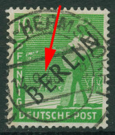 Berlin 1948 24 Pfg. Schwarzaufdruck M. Aufdruckfehler 4 II Gestempelt - Variétés Et Curiosités