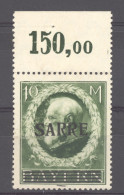 Sarre  :  Yv  31  * - Neufs