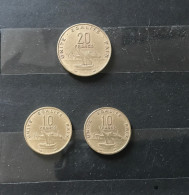 Pièces De 20 F Et 10F Afars Et Issas 1977 Et 1983 - Djibouti (Afars Et Issas)