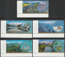 China 2022-26 National Parks MNH (imprint) Fauna Mountain Panda Tiger Monkey Butterfly Frog Bird Unusual (shape) Park - Nuevos