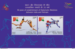 India 2023 India – Vietnam Joint Issue Souvenir Sheet MNH As Per Scan - Unused Stamps