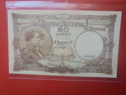 BELGIQUE 20 Francs 1945 Circuler COTES:12,5-25-60 EURO (B.33) - 20 Francs