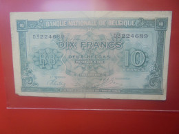 BELGIQUE 10 Francs 1943 Circuler (B.33) - 10 Franchi-2 Belgas