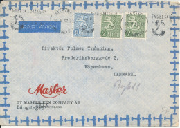 Finland Air Mail Cover Sent To Denmark Helsinki 10-9-1957 - Lettres & Documents