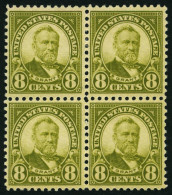 USA 270  VB **,* , Scott 560, 1923, 8 C. Grant Im Viererblock, Das Untere Paar Postfrisch, Pracht - Unused Stamps