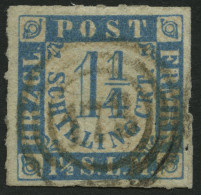 SCHLESWIG-HOLSTEIN 7 O, 173 (TRITTAU) Zentrisch Auf 11/4 S. Grauultramarin, Pracht - Schleswig-Holstein