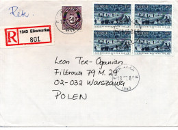 76576 - Norwegen - 1988 - 4,60Kr 100 Jahre Pioniertruppe 田 MiF A R-Bf EIKSMARKA -> WARSZAWA (Polen) - Lettres & Documents
